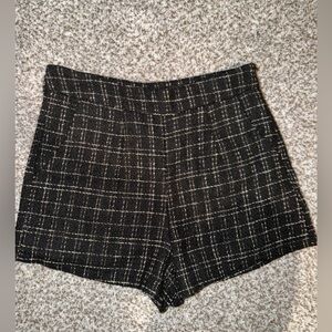 Lavish Black and White Checkered Shorts